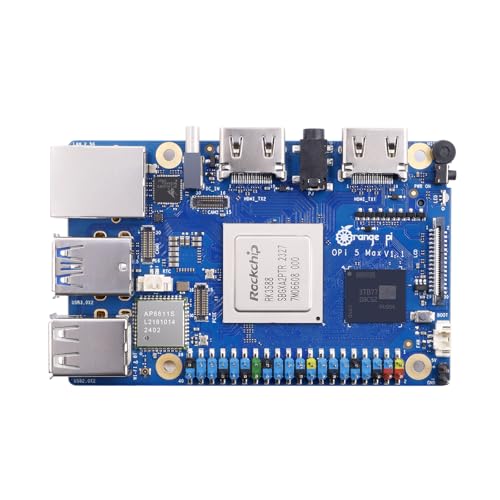 Orange Pi 5 Max 16GB RAM LPDDR5 8 Core 64 Bit Rockchip RK3588 Development Board 8K Video Decoding 2.4GHz Frequency M.2 PCIE 2.5G LAN Single Board Computer