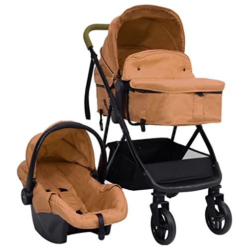 3-in-1 kinderwagen, 5-punts veiligheidsharnas Stalen frame kinderwagen voor buiten - Afbeelding 4