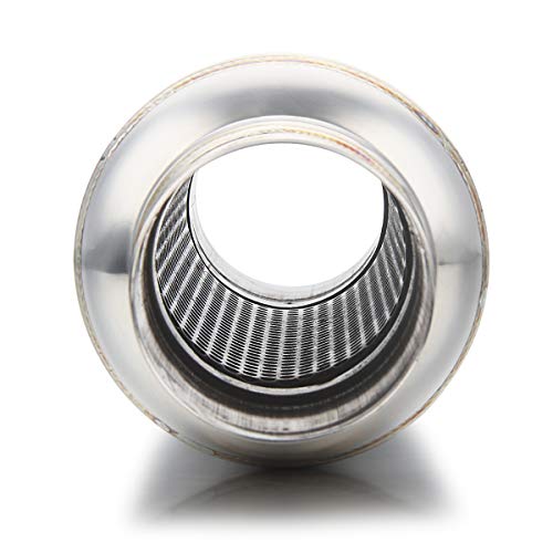 Image of LCGP 2.5'' Inlet & Outlet Universal Muffler, 11.5'' Overall Length Stainless Steel Resonator