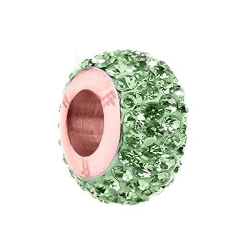 Abalorio de plata verde Folli Follie 3POTO23RE para pulsera de mujer