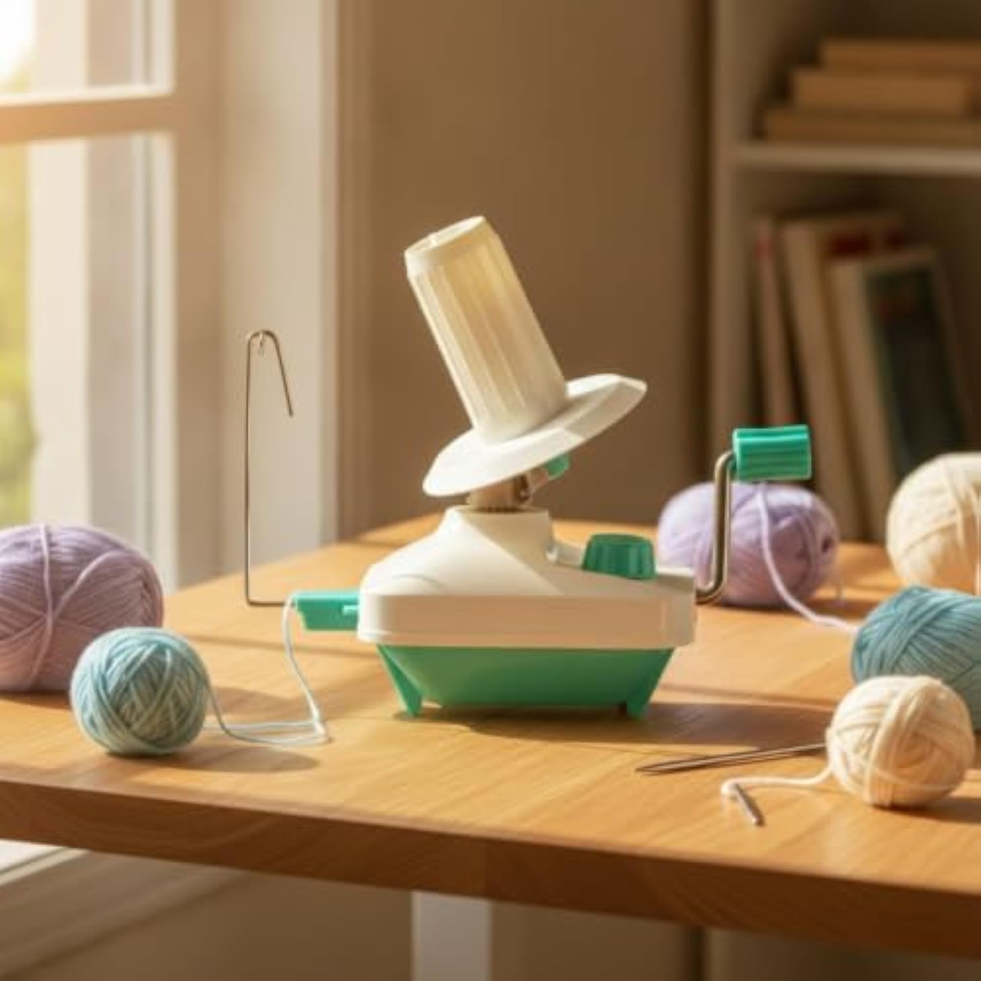 Compact Manual Yarn Winder with Table Clamp