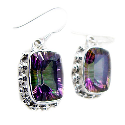 Boucles d'oreilles en quartz mystique, le cadeau d'anniversaire idéal