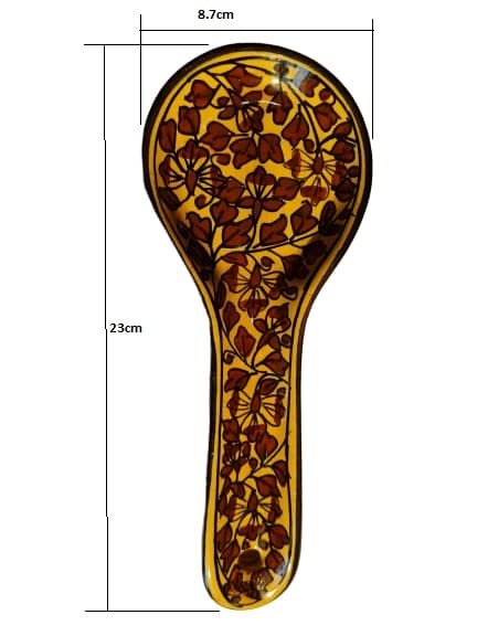 Mirakii Ceramic Hand Painted Golden Spoon Rest or Holder for Spoon Stand Rester on Dinning Table - Image 5 thumbnail