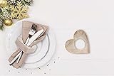 CMEI Heart Shaped Wooden Napkin Rings, Set of 6