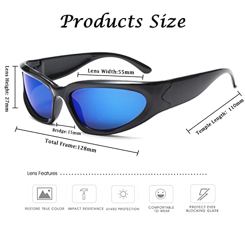 Long Keeper Kids Wrap Around Sunglasses Fashion Futuristic Oval Shape Sun Glasses for Girls Boys UV400 Protection4