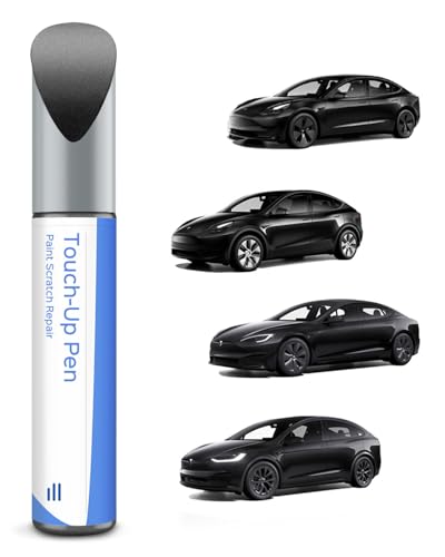 (PBSB) Stylo de peinture Tesla noir uni – Réparation de rayures à faire soi-même avec couleurs assorties pour modèle 3/Y/S/X