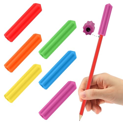 Sensory Pencil Toppers Silicone Pencil Top Fidgets Set Motor Aid for Sensory Kids or Teens with Anxiety Autism ADHD Sensory Integration Issues 6 Packs