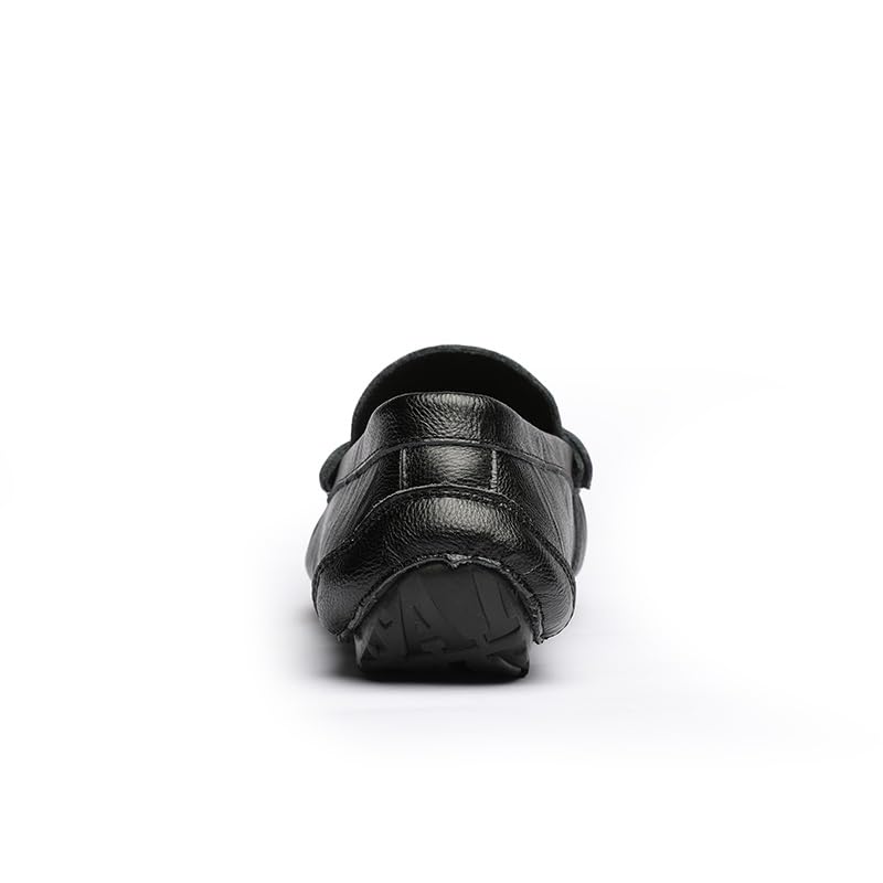 Loafers for Men Round Toe Vegan Leather with Tassel Driving Loafers Flat Heel Lightweight Anti-Slip Outdoor Classic Slip On3