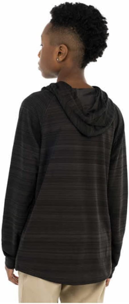 Hurley Boys' Long Sleeve Hooded T-Shirt, Hyper Black, X-Large - Image 2