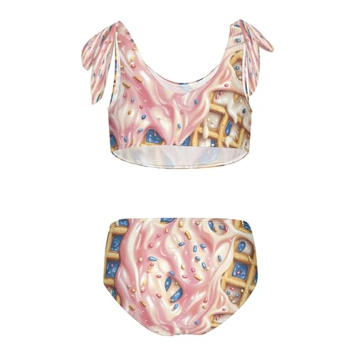 Sprinkles Gold Milk Navy Pink Ice Cream Girls Tankini Swimsuit Kids Bikini Sets 2 Pcs Bathing Suit 3T2