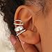 Ear Cuff Earrings for Women Safety Pin Earrings Chunky Ear Cuffs Non Piercing Rhinestone Star Clip on Earring Cartilage Fashion Jewelry Accessories Birthday Gifts