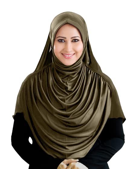 Image of Mehar Hijab Stretchable Frilled Hijab Scarf for Muslim Women | Soft Polyester Stylish Hijab for Women & Teenagers Faeezah Hijab