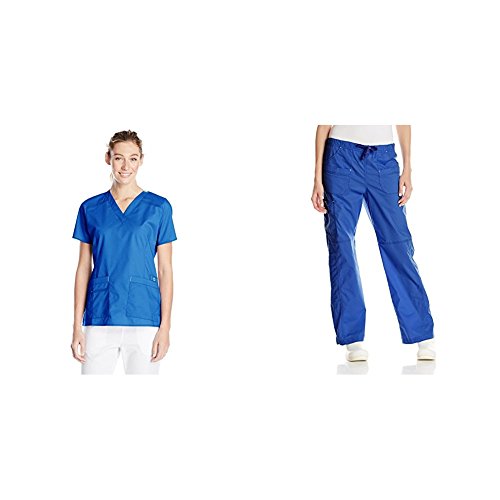 WonderWink WonderFLEX: Verity V-Neck Top & Faith Multi-Pocket Cargo Pant