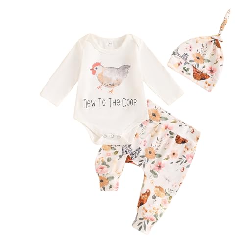 Baby Clothes Newborn Boy Girl Romper Pants Hat Coming Home Outfits