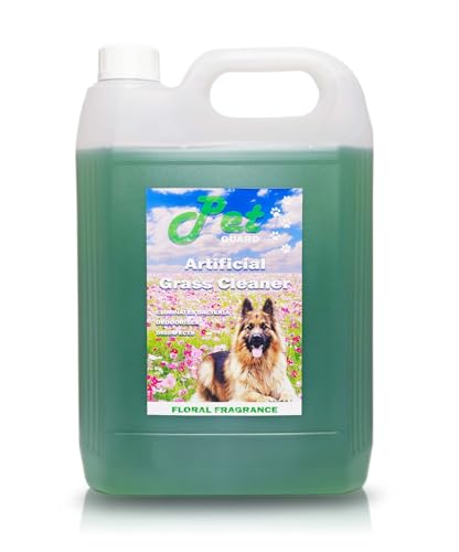 Pet Guard Artificial Grass Cleaner 5L Dog Safe Pet Eliminates Bacteria Deodorises Disinfects - Puppy Urine Cleaner & Odour Remover - Astro Turf Cleaner Dog Urine and Poop - Pet Friendly (Floral) option