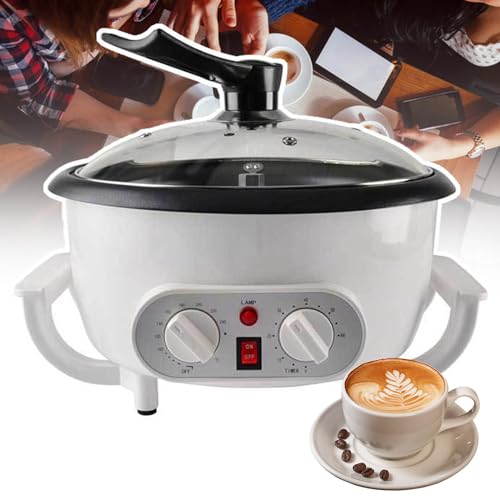 UPIKIT Tostatrice Elettrica per Chicchi di caffè, Tostatrice Elettrica da 300 G, 0-240 ℃, Tostatrice Elettrica Antiaderente per Noci, Arachidi, Anacardi, Castagne, per Uso Domestico, 1200 W