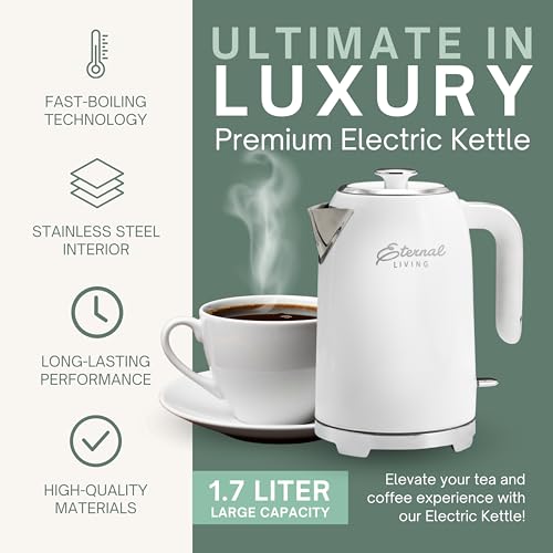 Hervidor eléctrico de 1.7 litros con interior de acero inoxidable miniatura 2