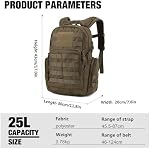 Mardingtop Small Tactical Backpack,Military Molle Backpack,25L Backpack for Hiking Motorcycle Camping Trekking Traveling | Backpack