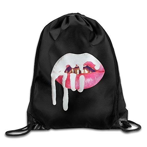 KAKALINQ Gym Kylie Jenner Lip Kit Logo Drawstring