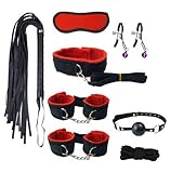 Bed Bonage Restraints Kit for Couples Under King Bed Sex Tie Downs Under Mattress for Queen Bed Straps Adult Play Sex Hand Cuff Bracelets for Women Bedroom Sexy Gift Sets Ankles and Wrist Sweater