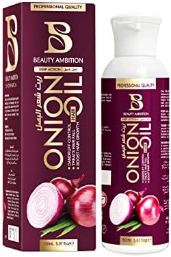 زيت شعر البصل لإعادة نمو الشعر والتحكم في تساقط الشعر – لجميع أنواع الشعر، 150 مل