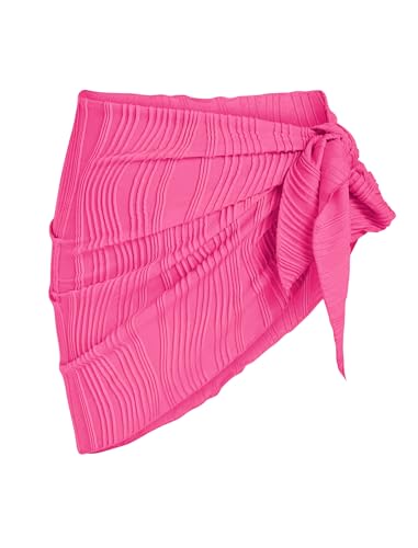 Image of ZAFUL Women's Sarong Coverups Beach Wrap Sheer Bikini Cover Up Mini Skirt | Wraps Swimwear, Cover Ups for Swimwear, Multi-Wear, Texture, Floral