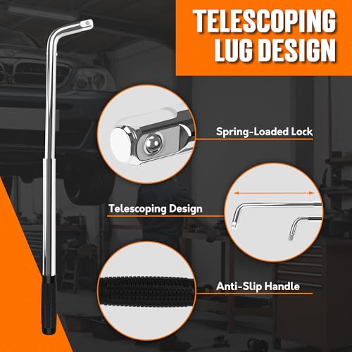 TONDA Telescoping Lug Wrench with Sockets