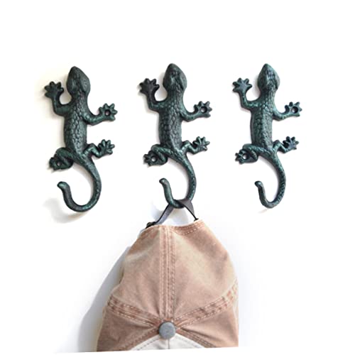 CAXUSD 1Pieza Gancho de Pared Gecko de Hierro para Decoración de Hogar y Tienda Accesorio Único para Colgar Abrigos Sombreros