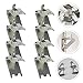 NUOBESTY 8Pcs Cooler Shelf Clips Easy to Install Refrigerator Support Hooks Polished Brackets for Shelves Practical Kitchen Organizer Tool