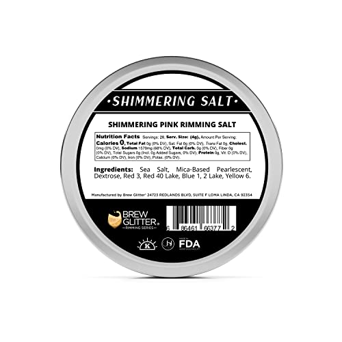 Brew Glitter - Shimmering Pink Rimming Salt (4oz, 1x Bar Tin) Edible Glitter Blended Cocktail Garnish for Mixed Drinks and Beverages - Thumbnail 7