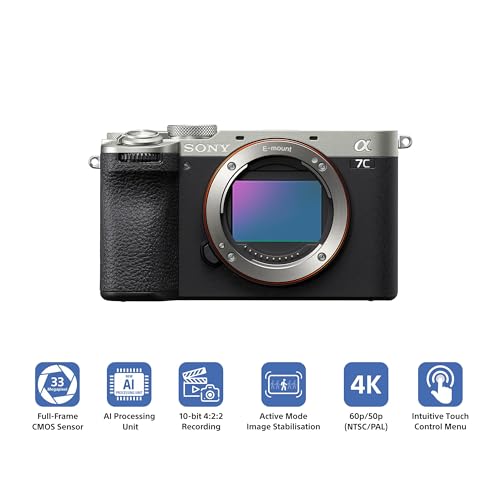 Sony Alpha ILCE-7CM2 Full-Frame Interchangeable-Lens Mirrorless vlog Camera (Body Only) | Made for Creators | 33.0 MP | Artificial Intelligence Based Autofocus | 4K 60p Recording - Silver view 2