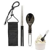 Campingbesteck Set, Reise-Restaurant-Utensilien | Faltbares Kochgeschirr im Taschenformat -...