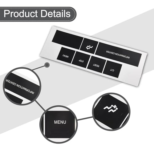 Autocollants de boutons pour console Jeep Cherokee 2005-2009 finition mat - 4