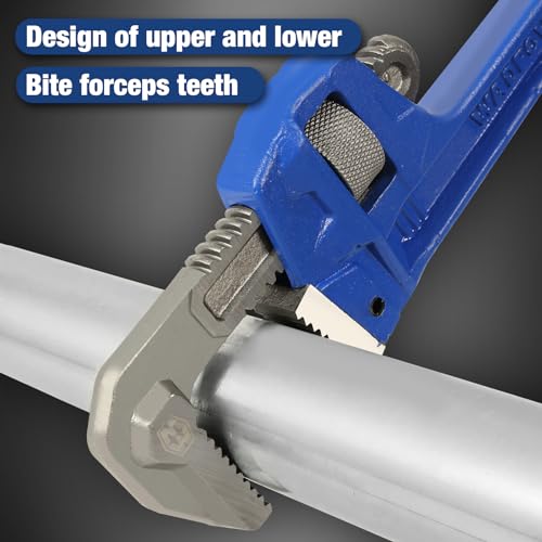 Wadfow WPW1130 Drop Forged 2 Piece (12", 18 ") Pipe Wrench Set: Heavy Duty Hand Tools thumb #2
