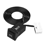 Audio USB Buchse AUX Adapterkabel, Premium ABS Kunststoff und Metall Auto USB AUX Audio Kabel Schalter und Kabel