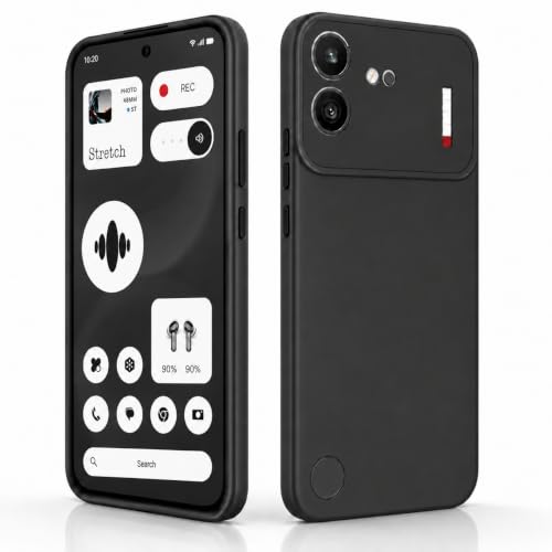 Image of FIRST MART Matte Silicone Back Cover for Nothing (4b) - Black