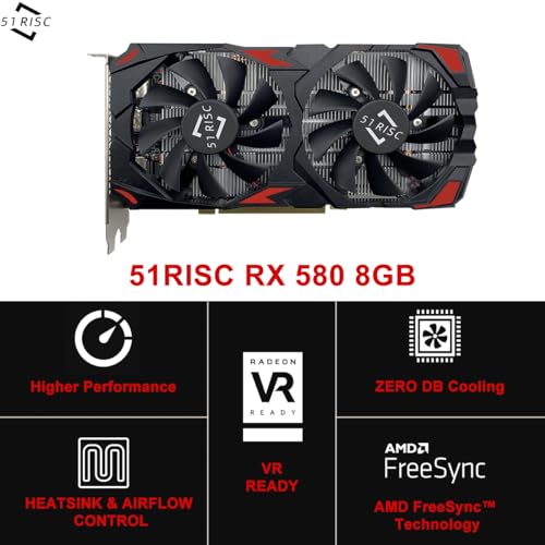 Radeon RX 580 8GB Graphics Card, GDDR5 256bit 2048SP VR Ready DisplayPort HDMI Video Card for Gaming (RX 580 8GB) - Image 3