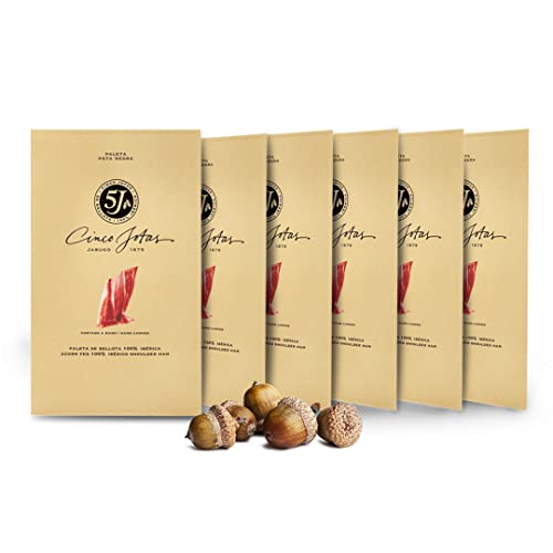 Pack of 6 5J Sliced Black Paw Acorn Palette 80 g – 100% Iberian J...