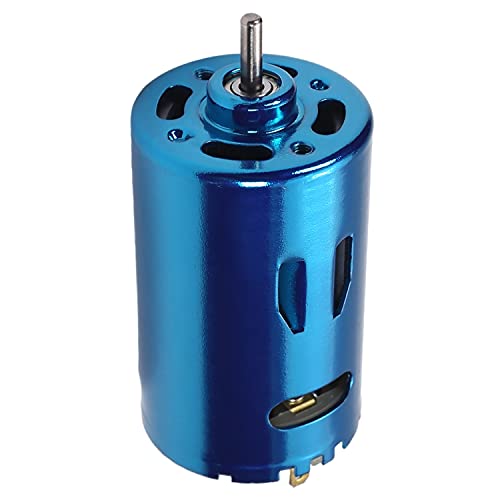Image of Fielect DC Motor 24V 30000RPM 2.5A Micro Motor Electric Motor Round Shaft for RC Boat DIY Airplane Toys Model DIY Hobby, 1 Pcs, Blue