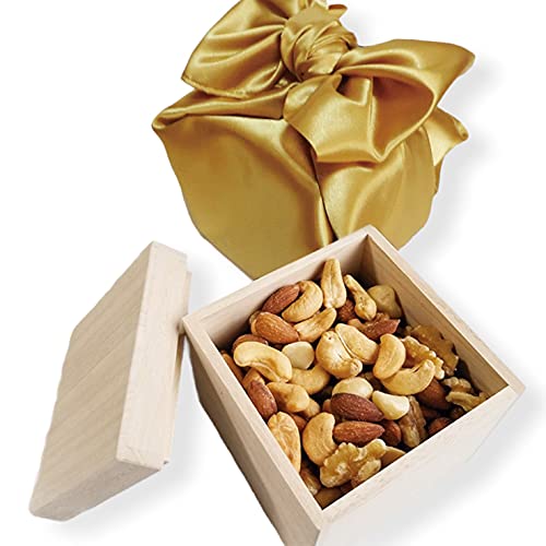 ミックスナッツ 還暦 喜寿 引き出物 開店 周年記念品 お菓子 桐箱 指物 極上四種類 Sサイズ 《150g》 高級桐箱入り オシャレな風呂敷梱包 木箱 防虫 防菌 防カビ効果 キッチン用品 おしゃれ おいしい おつまみ 雑貨 贈り物・ギフト 母の日 父の