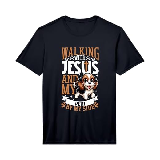 Mens Jesus and Dog - Petit Basset Griffon Vendéen Performance T-Shirt