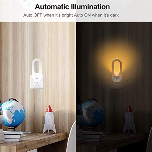 2PCS Plug-in Light Night Light Warm White LED luci...