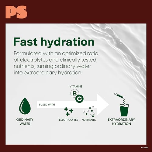 Image of POPSUGAR Electrolyte Hydration Drink Mix Packets, 20 Single-Serve Packs (Watermelon), Zero Sugar Electrolytes Powder, Naturally-Flavored Water Enhancer, Non-GMO Powdered Drink Mix with Vitamin C
