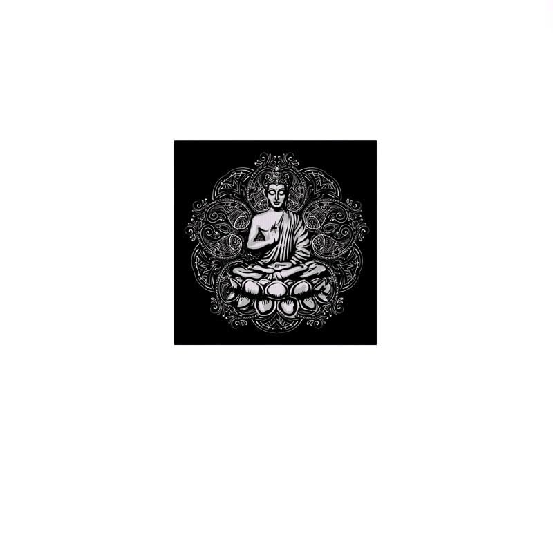Bpa Indian Sculpture Canvas Painting Wall Art, 120 cm x 120 cm Size, Black