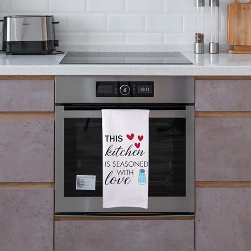 This-Kitchen-is-Seasoned-with-Love-Funny-Kitchen-Towels-Absorbent-Waffle-Dish-Towels-Kitchen-Towel-Decor-Housewarming-Gifts-for-Women-Cool-Kitchen-Towel-Gifts-for-Friends This Kitchen is Seasoned with Love Funny Kitchen Towels Absorbent Waffle Dish Towels Kitchen Towel Decor Housewarming Gifts for Women Cool Kitchen Towel Gifts for Friends