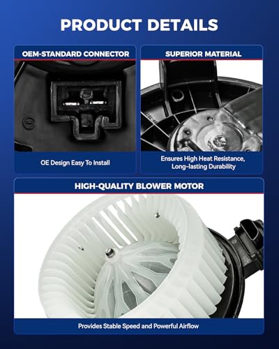 Image of KAX AC Blower Motor Fit for Honda Civic 2006-2011, for Jeep Wrangler 2007-2010 - HVAC Heater Blower Motor Replaces# 75821,79310SNAA01, 79310-SNA-A01, PM9177, 700194