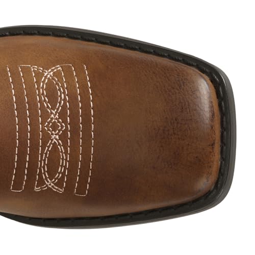 Image of SheSole Cowboy Boots for Women Western Cowgirl Boots with Embroidered Mid Calf Fashion Chunky Heel Square Toe Country Boot