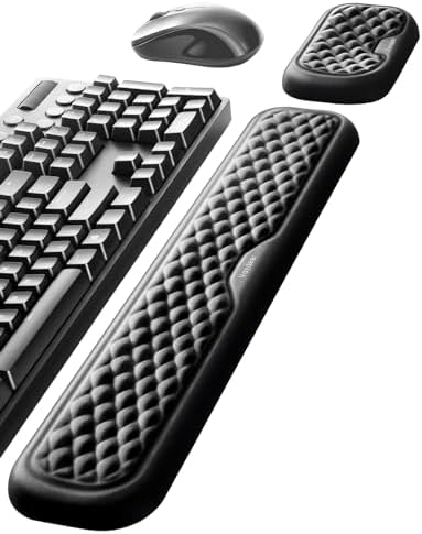VAYDEER Keyboard and Mouse Wrist Rest Pad Set,Padded Memory Foam Hand Rest Support for Office,Computer,Laptop,Mac Typing,Ghristmas Gift for Man Who Wrist Pain Relief and Repair(Large Set) — view 7