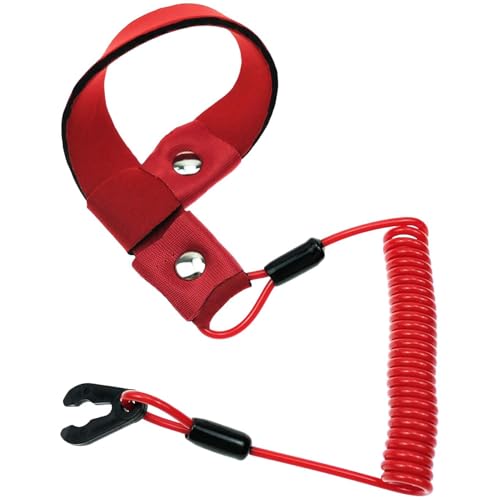 BUONA QUALITÀ: Il Kill Safety Lanyard è realizzato in gomma di alta qualità e plastica rinforzata. Può essere utilizzato per un lungo periodo. Tutti gli interruttori di sicurezza Stop Tether venduti hanno superato i test prima di lasciare la fabbrica per garantire che i prodotti soddisfino gli standard