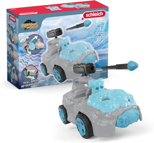 Image of Schleich Eldrador Creatures - 7 inch Ice CrashMobile with Mini Creature Playset - Pull-Back Action, Shooting Toy Car for Boys and Girls - Cool, Blue Fantasy Action Figure for Kids Age 7+